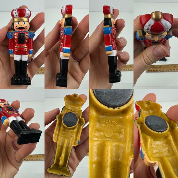 Vtg Set of 3 Nutcracker Memo Magnets 3D Plastic Christmas Holiday Decor 4.25in - Picture 6 of 11